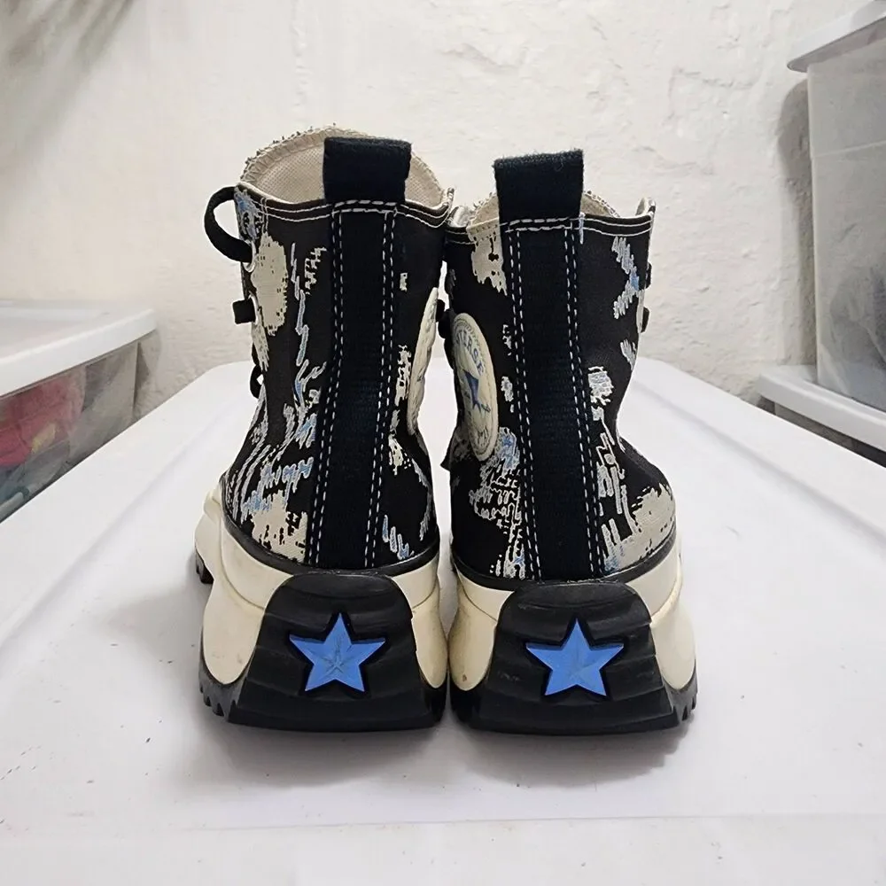 Converse Run Star Hike Hi Hybrid Floral Saturn Blue Blk Egret 171398C US 6.5
